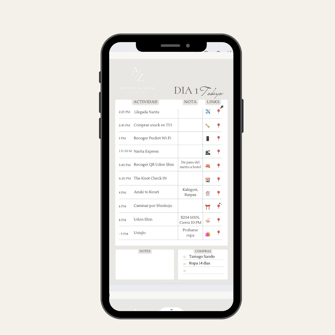 Plan de Viaje Japón (Versión móvil 📱)