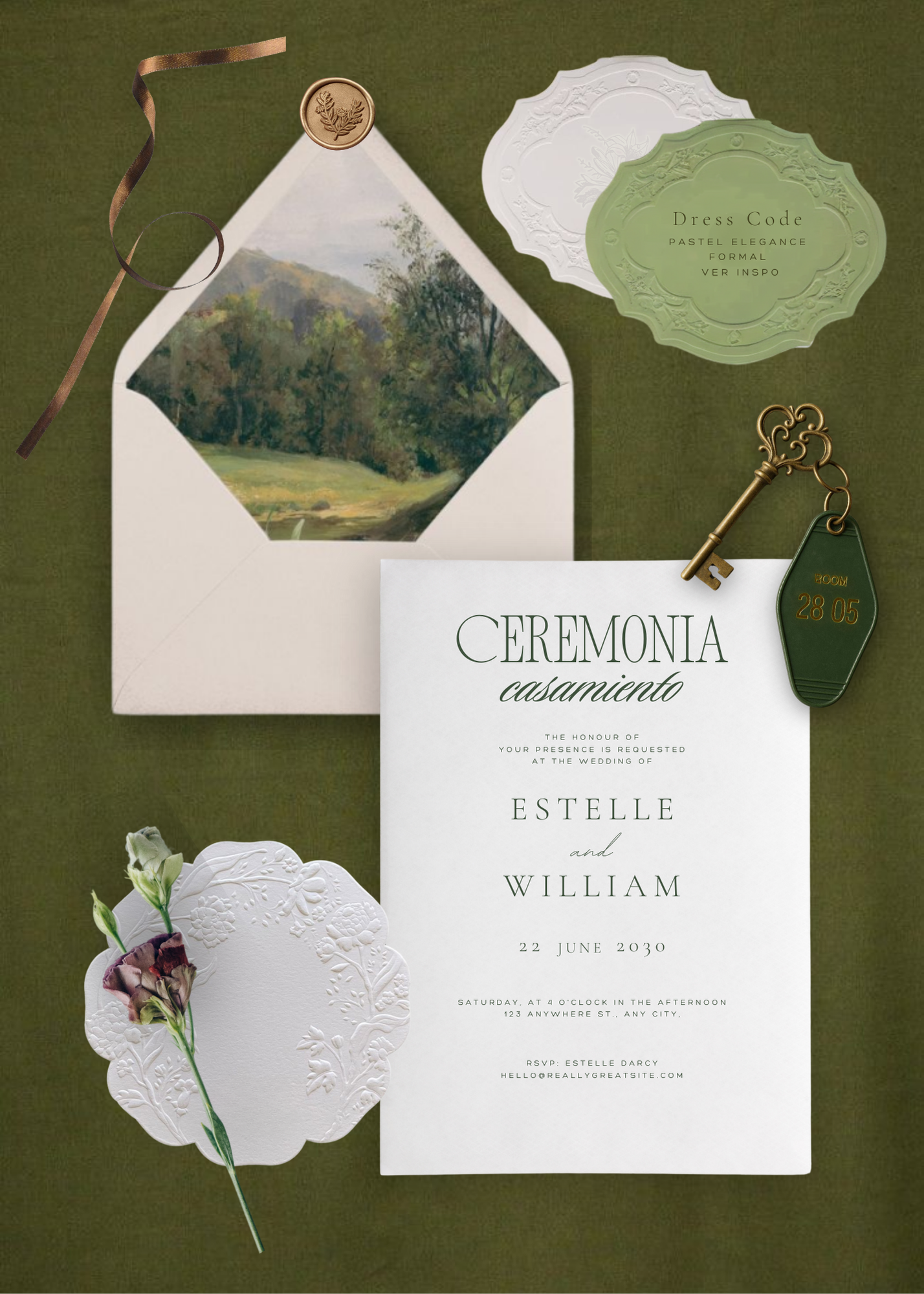Template Canva Invitación Digital de Boda | Estilo Layout
