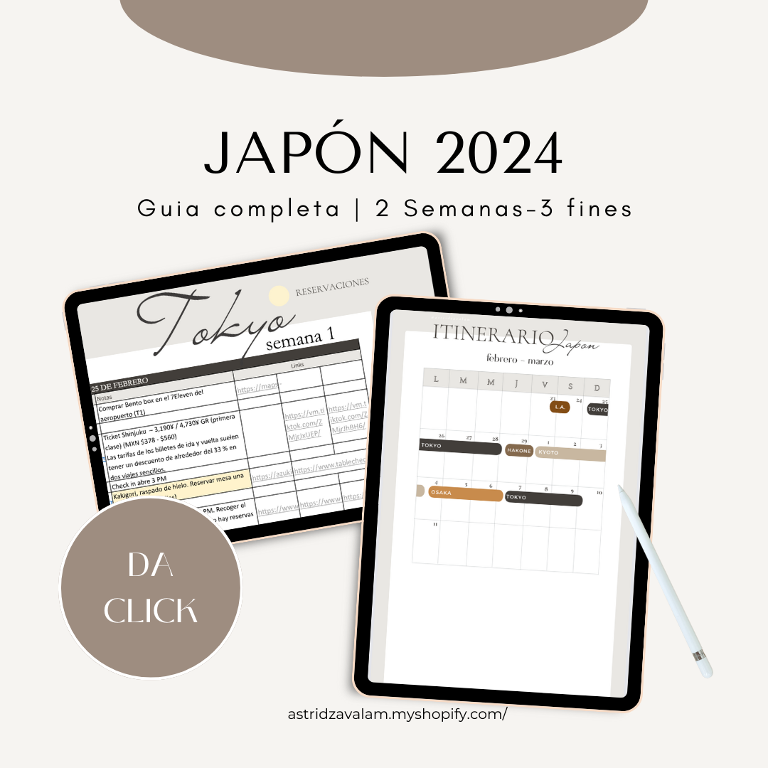 Plan de Viaje Japón 2024-25